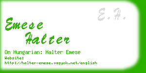 emese halter business card